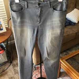 Free people gray straight leg jeans